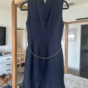Karl Lagerfeld Navy Mini Dress with Chain Detail
